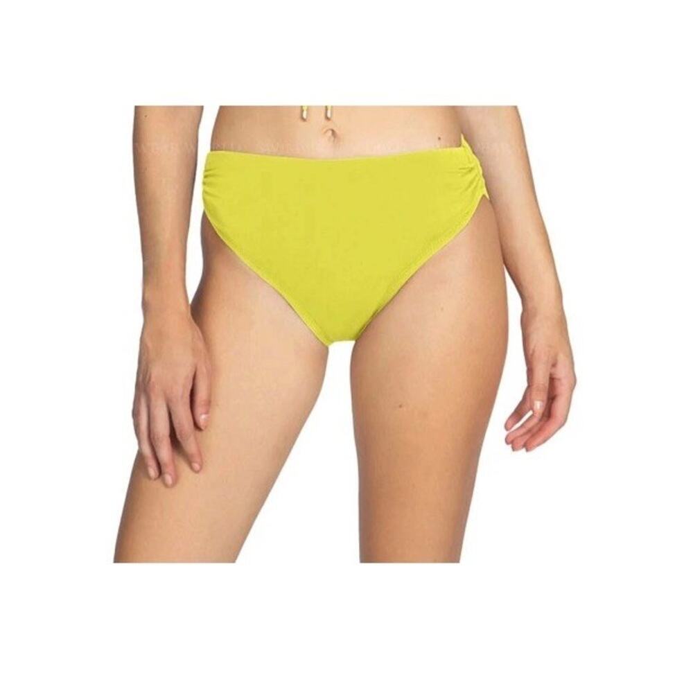 NEW! $86 ROBIN PICCONE AUBREY HIGH WAIST BIKINI BOTTOMS HONEYDEW SZ L NEW $129